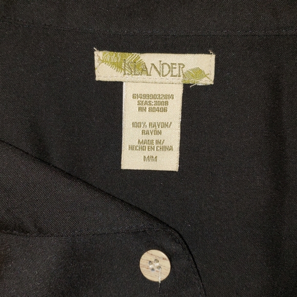 Islander black, guayabera style M - Picture 3 of 3